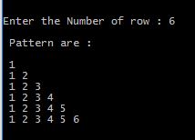 Output of Program in C to print the numbers pattern