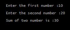 Output of Program in C to addition of two number using pointer
