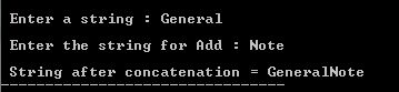 Output of C program to concatenation two string using strcat() function